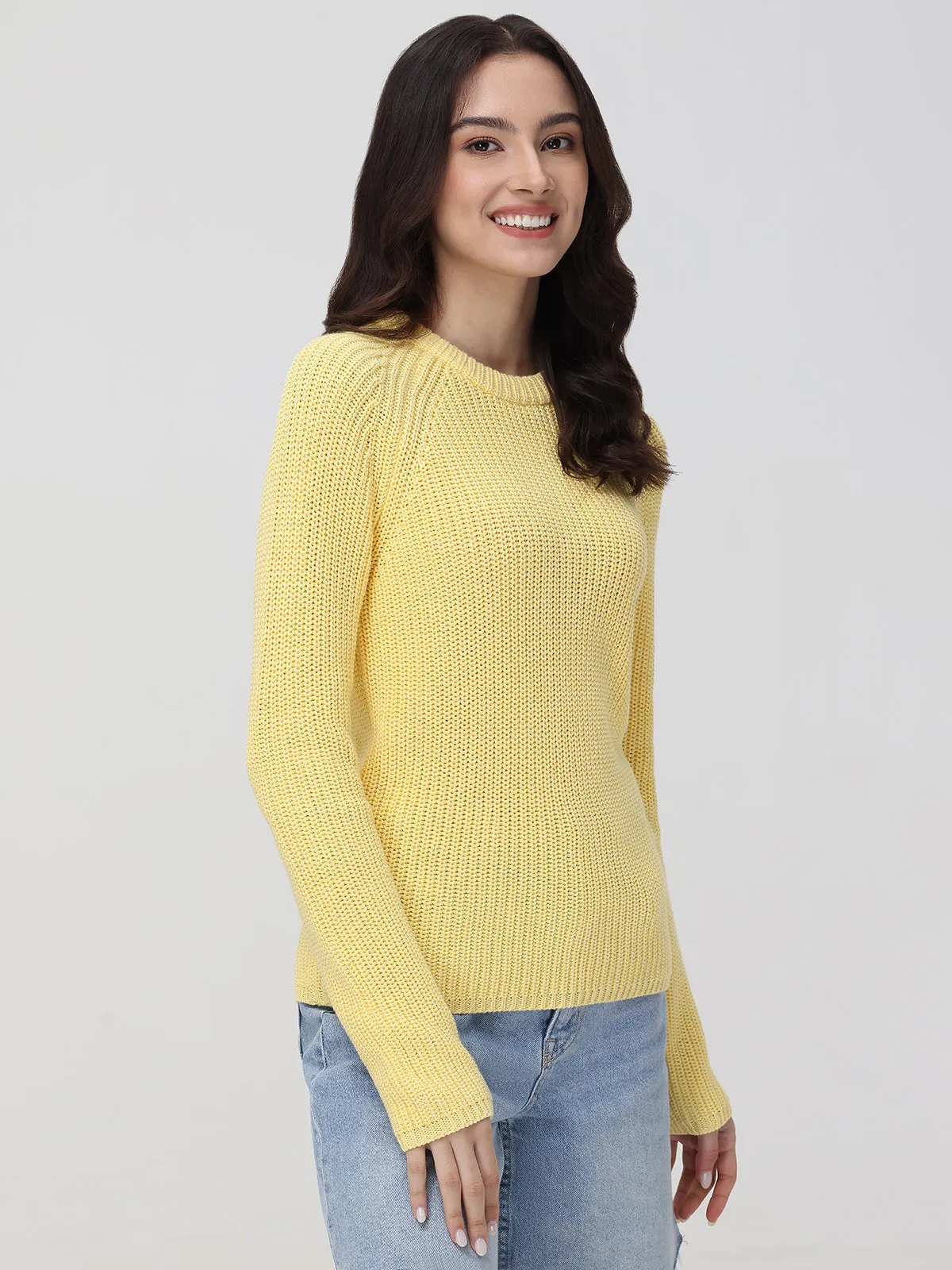Jane: Crewneck Shaker Stitch Cotton Sweater sold by 525 America product image thumbnail 2