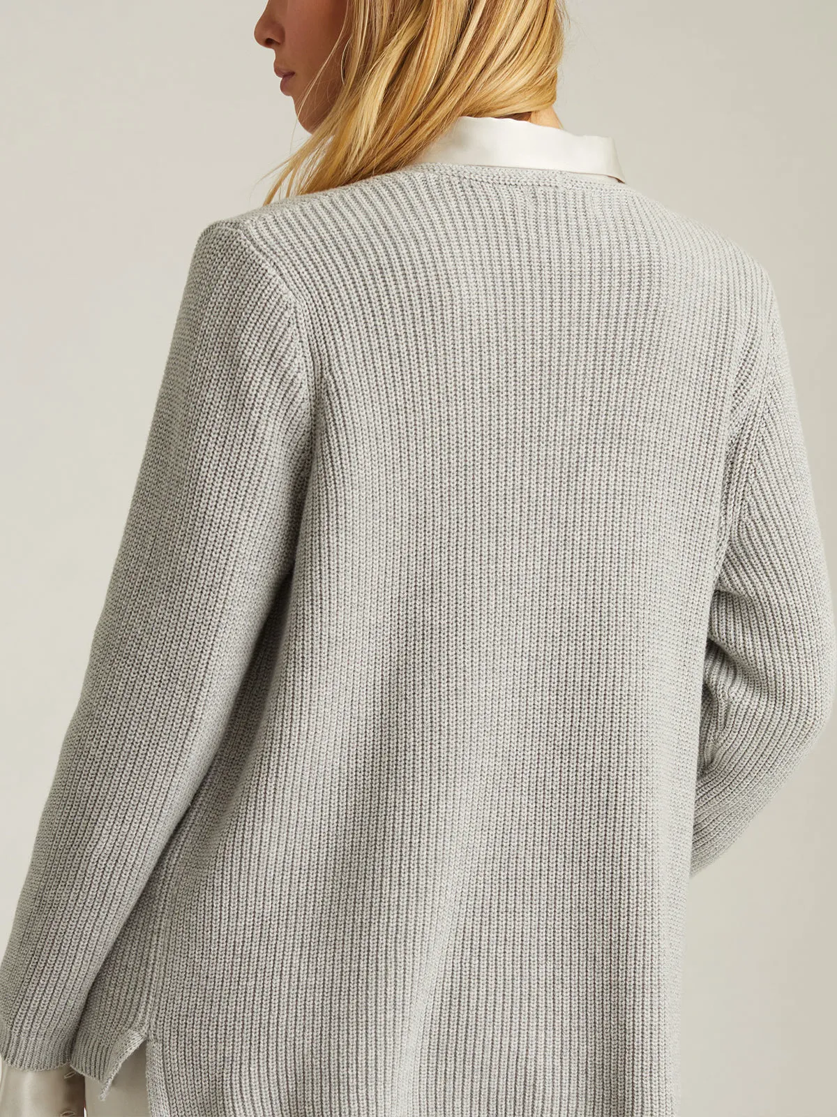 Emma: Shaker Stitch Open Cardigan sold by 525 America product image thumbnail 2