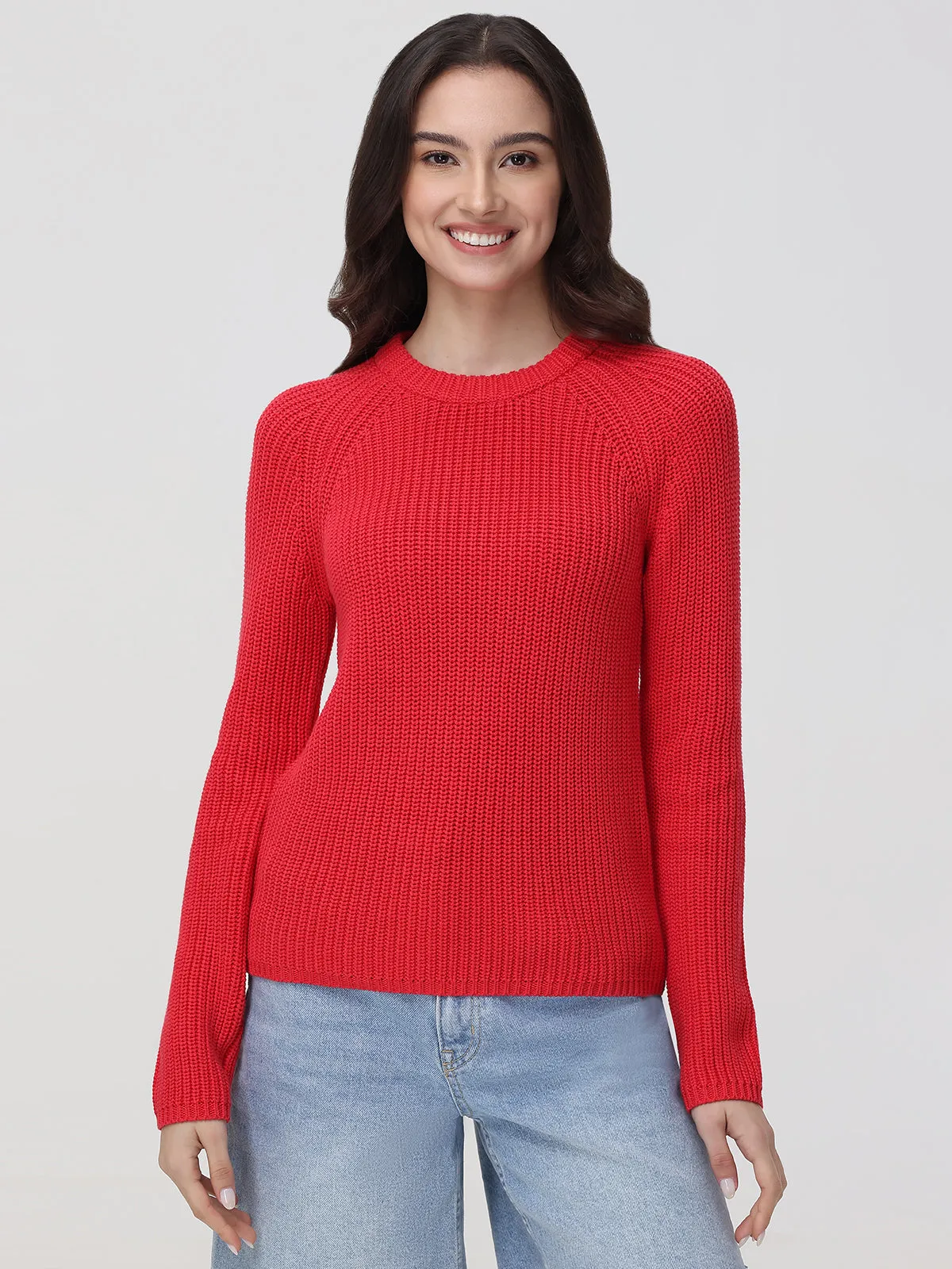 Jane: Crewneck Shaker Stitch Cotton Sweater sold by 525 America product image thumbnail 2