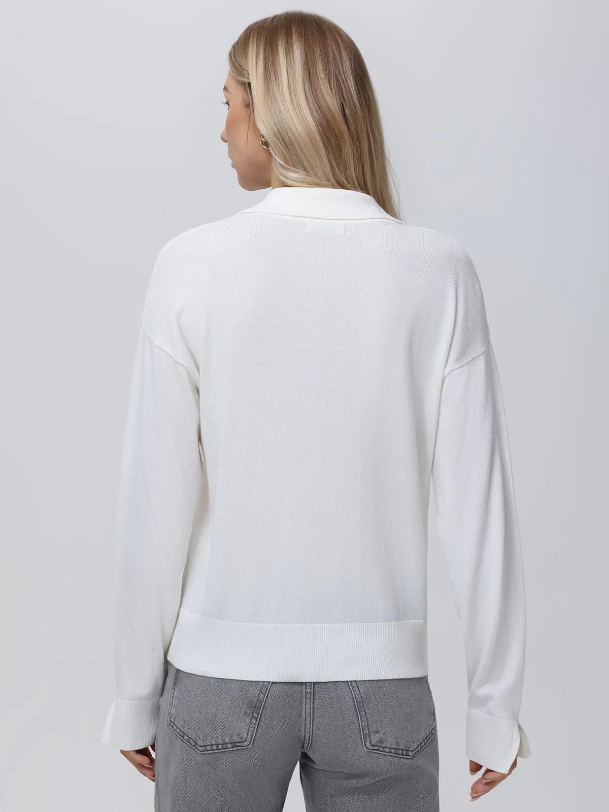 Maddi: V-Neck Collar Cotton Pullover sold by 525 America product image thumbnail 3