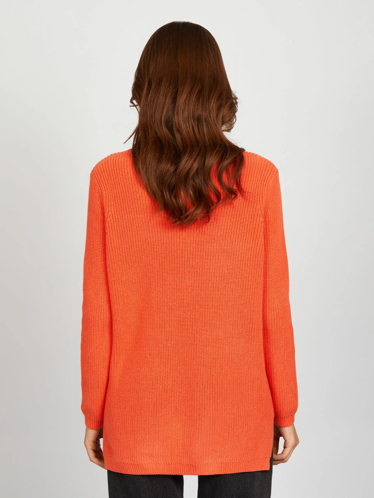 Emma: Crewneck Shaker Stitch Cotton Sweater sold by 525 America product image thumbnail 3