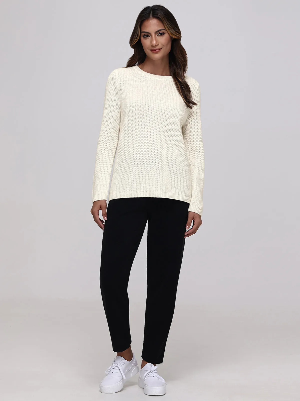 Emma: Cashmere Crewneck Shaker Stitch Sweater sold by 525 America product image thumbnail 4