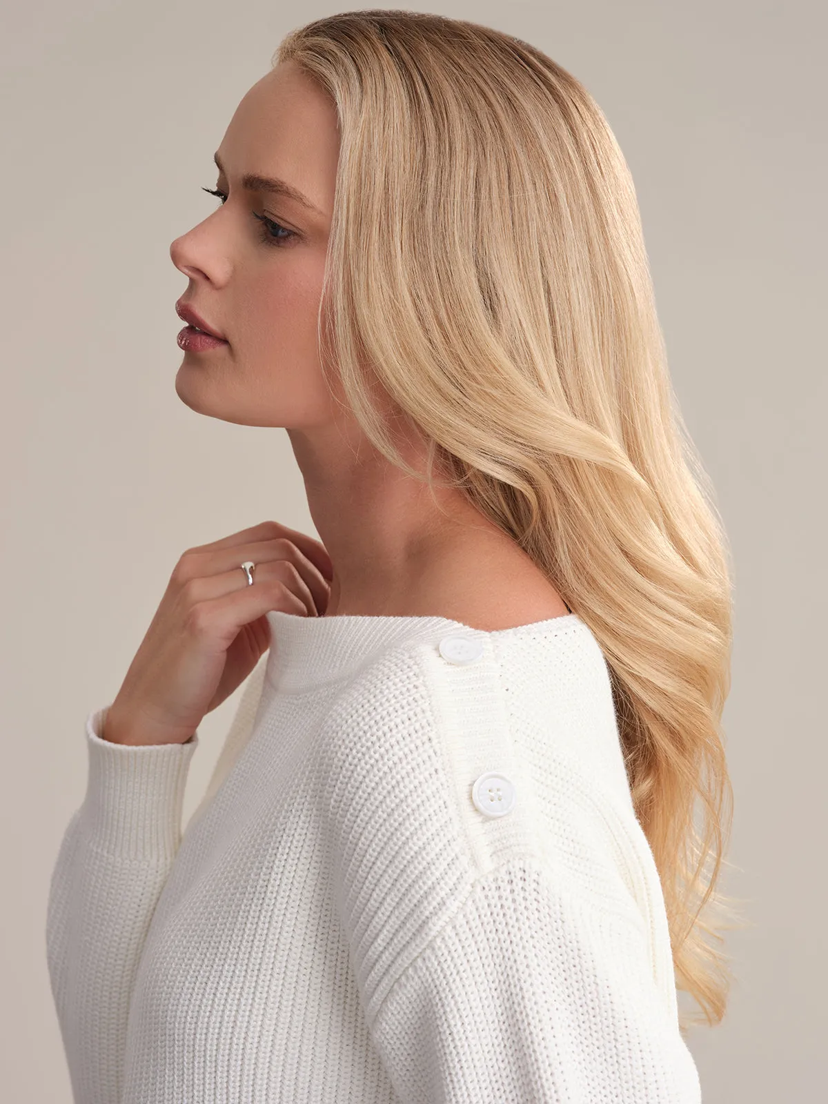Elina: Boat Neck Cotton Sweater sold by 525 America product image thumbnail 4