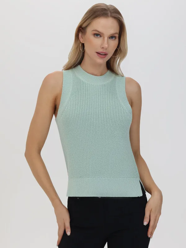 Demi: High Crewneck Cotton Tank sold by 525 America