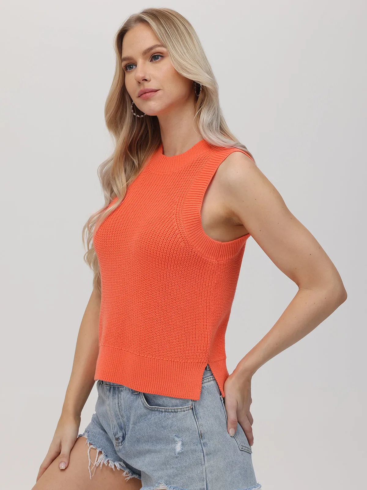 Demi: High Crewneck Cotton Tank sold by 525 America product image thumbnail 2