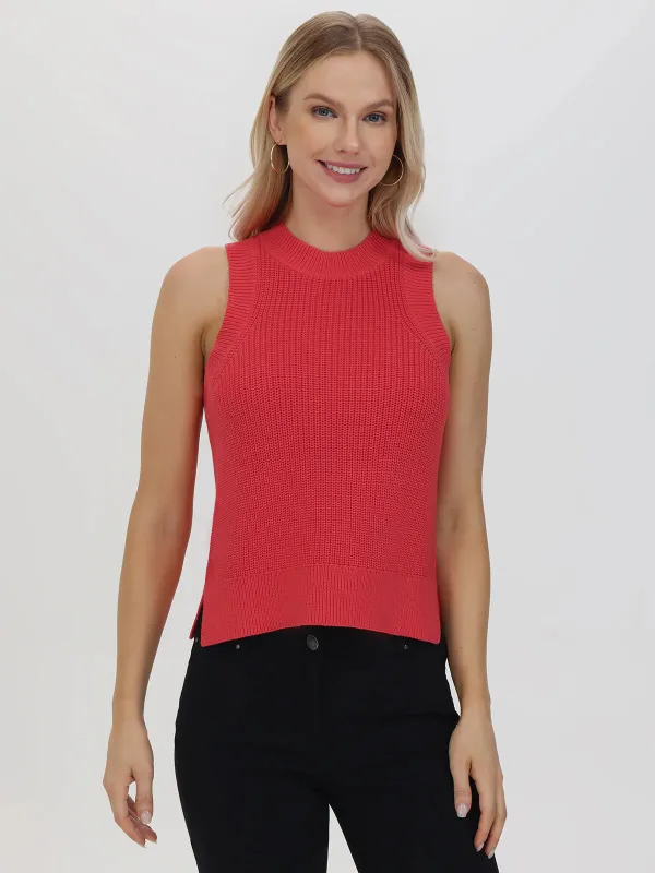 Demi: High Crewneck Cotton Tank sold by 525 America