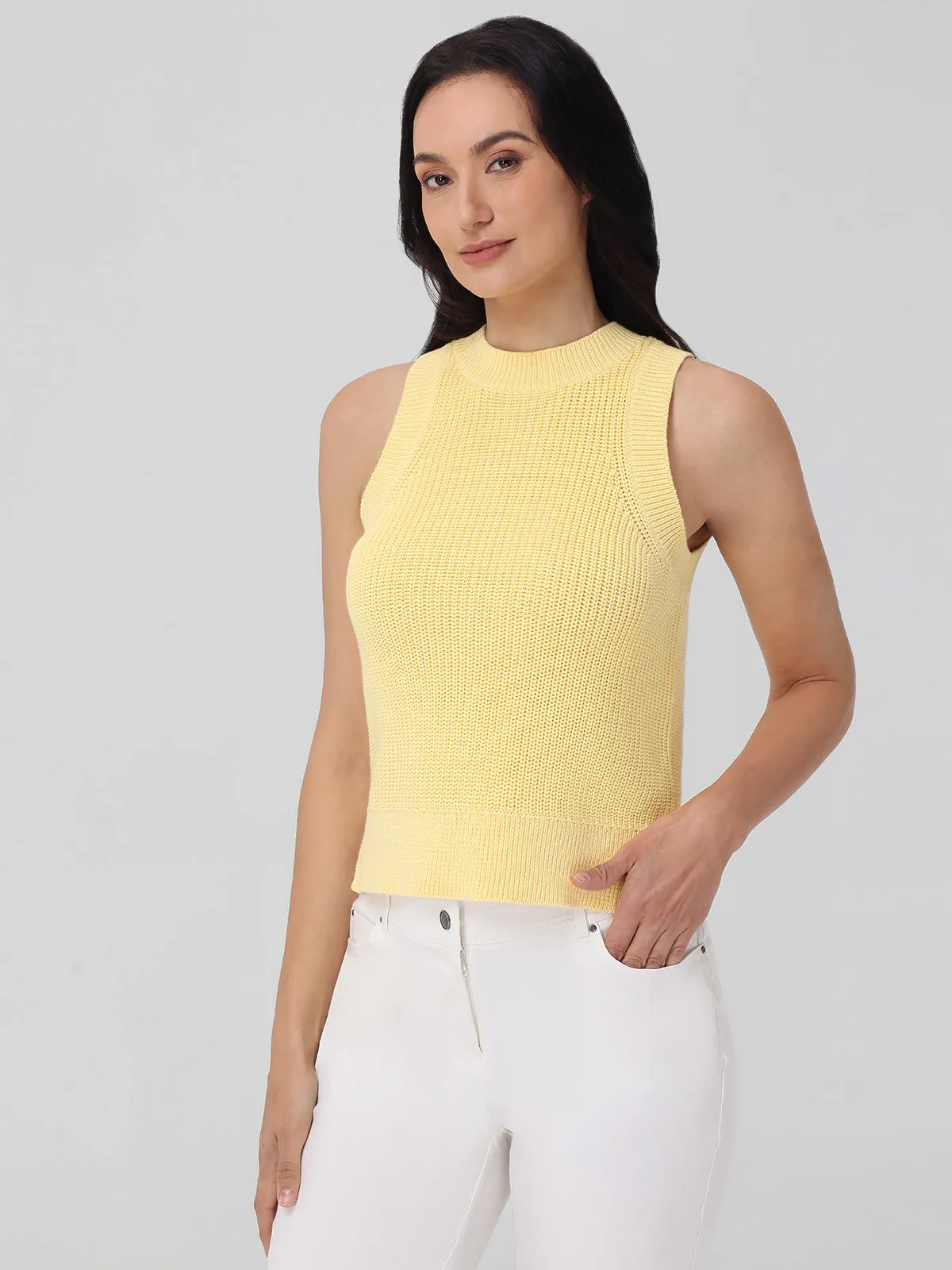 Demi: High Crewneck Cotton Tank sold by 525 America product image thumbnail 2