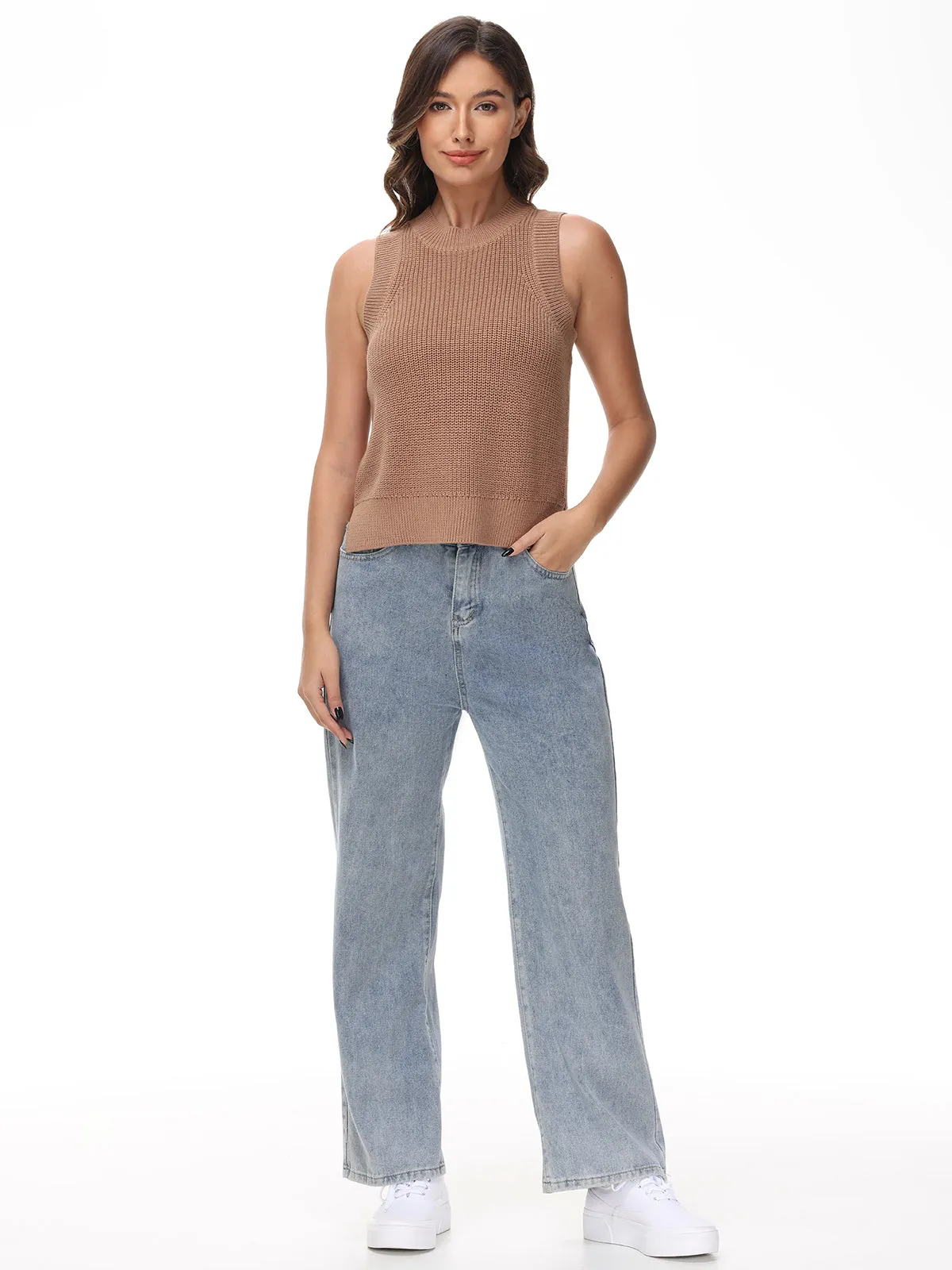 Demi: High Crewneck Cotton Tank sold by 525 America product image thumbnail 4