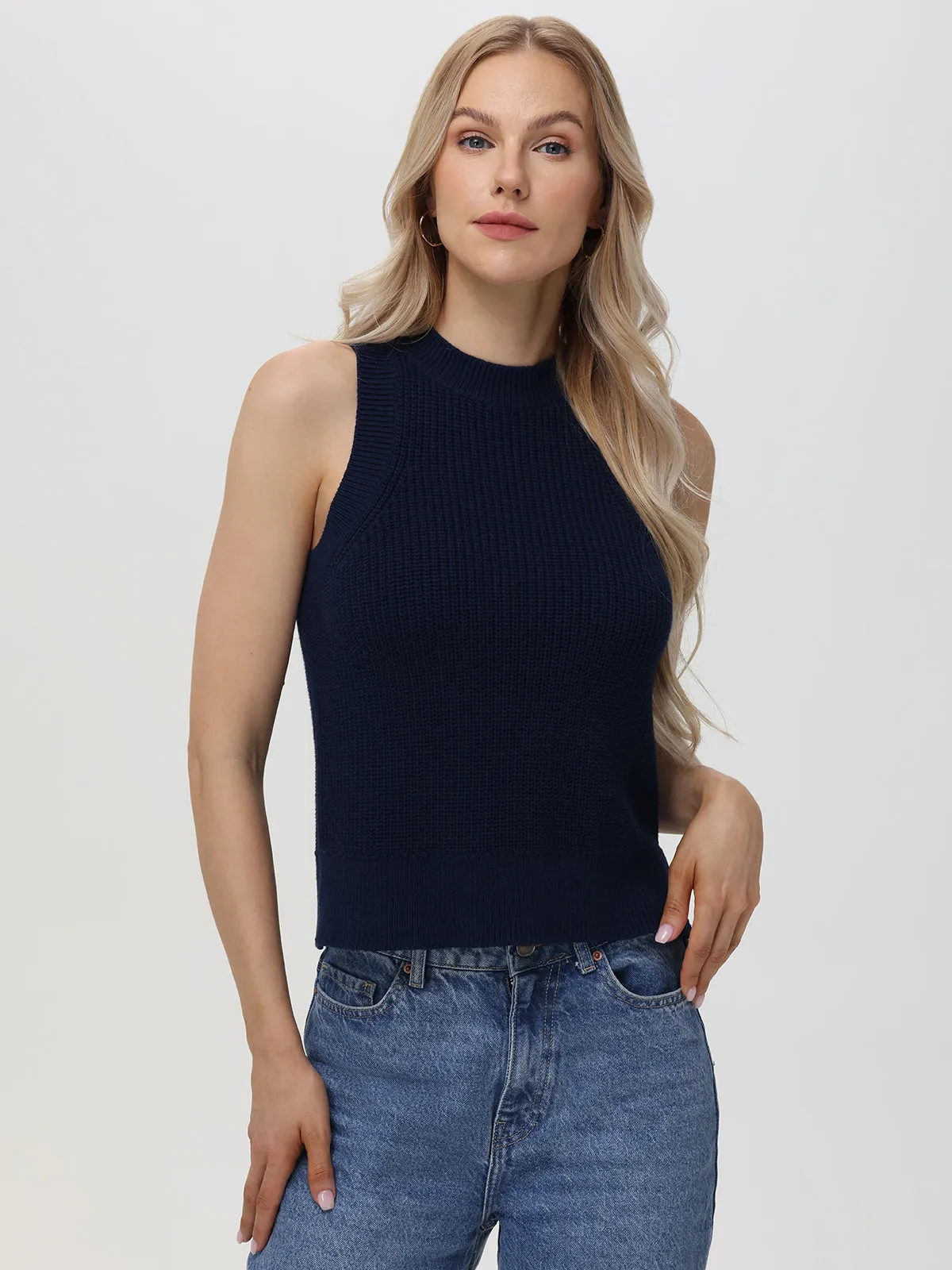 Demi: High Crewneck Cotton Tank sold by 525 America