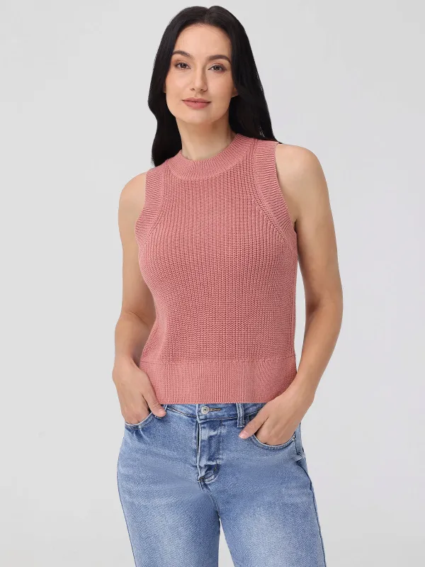 Demi: High Crewneck Cotton Tank sold by 525 America