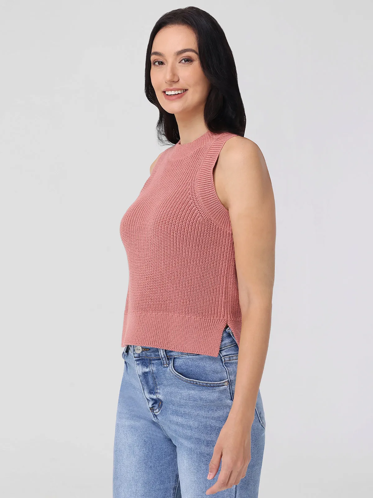 Demi: High Crewneck Cotton Tank sold by 525 America product image thumbnail 2
