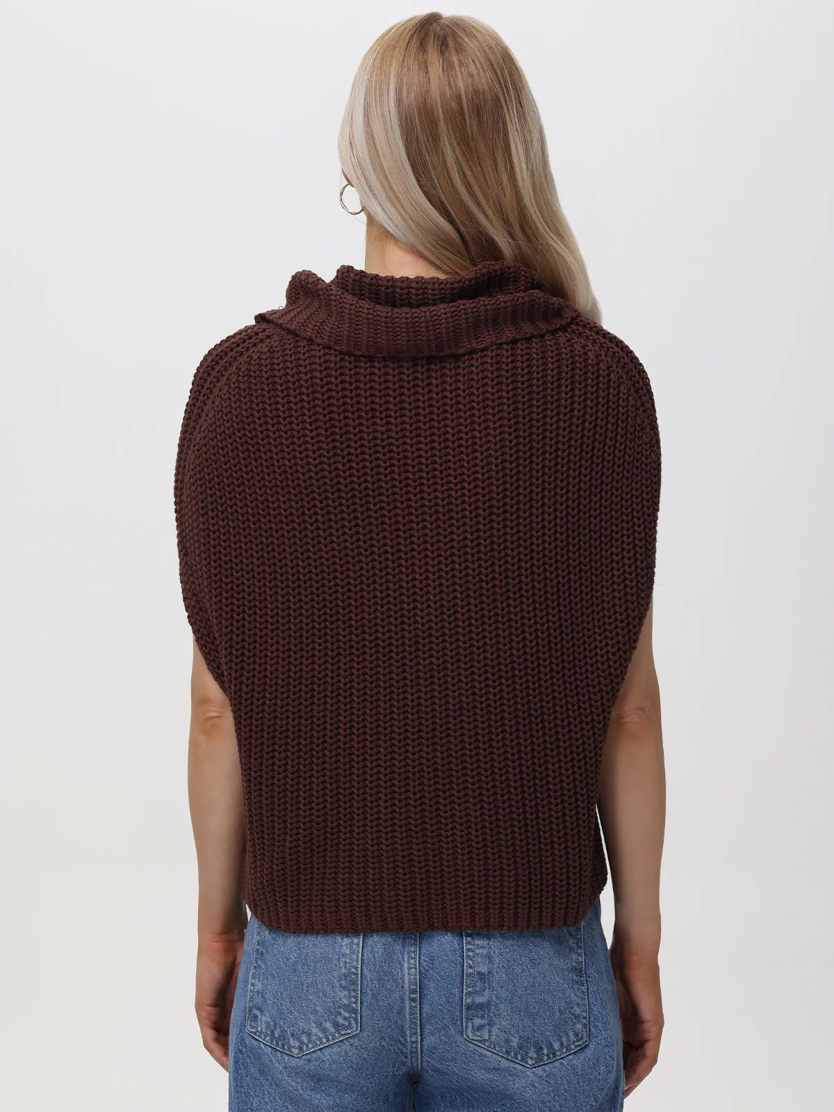 Cate: Sleeveless Turtleneck Sweater sold by 525 America product image thumbnail 3