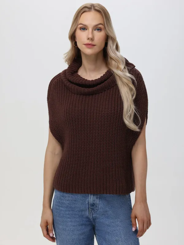 Cate: Sleeveless Turtleneck Sweater sold by 525 America