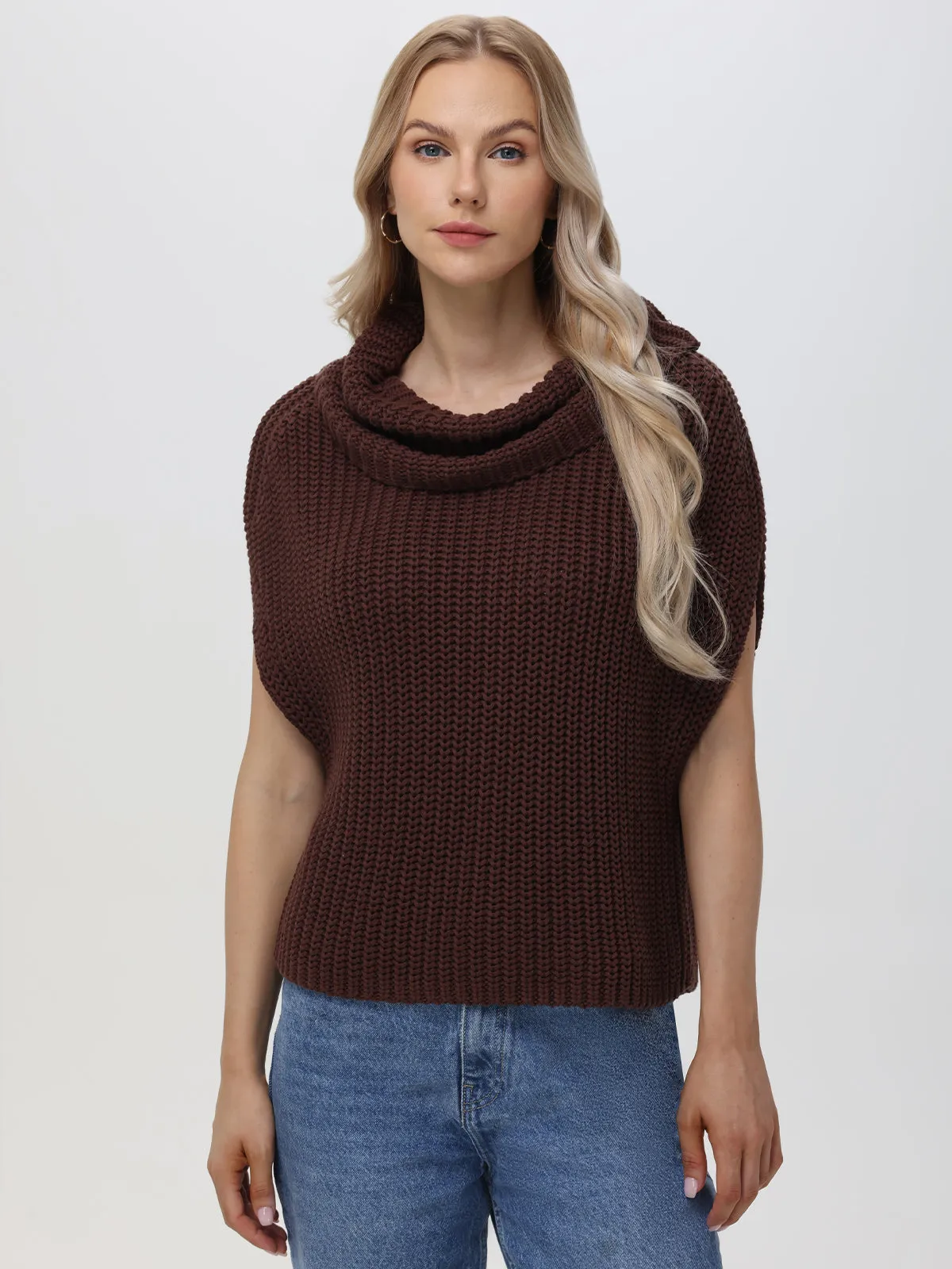 Cate: Sleeveless Turtleneck Sweater sold by 525 America