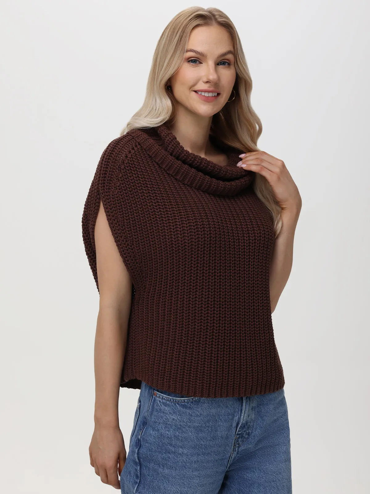 Cate: Sleeveless Turtleneck Sweater sold by 525 America product image thumbnail 2