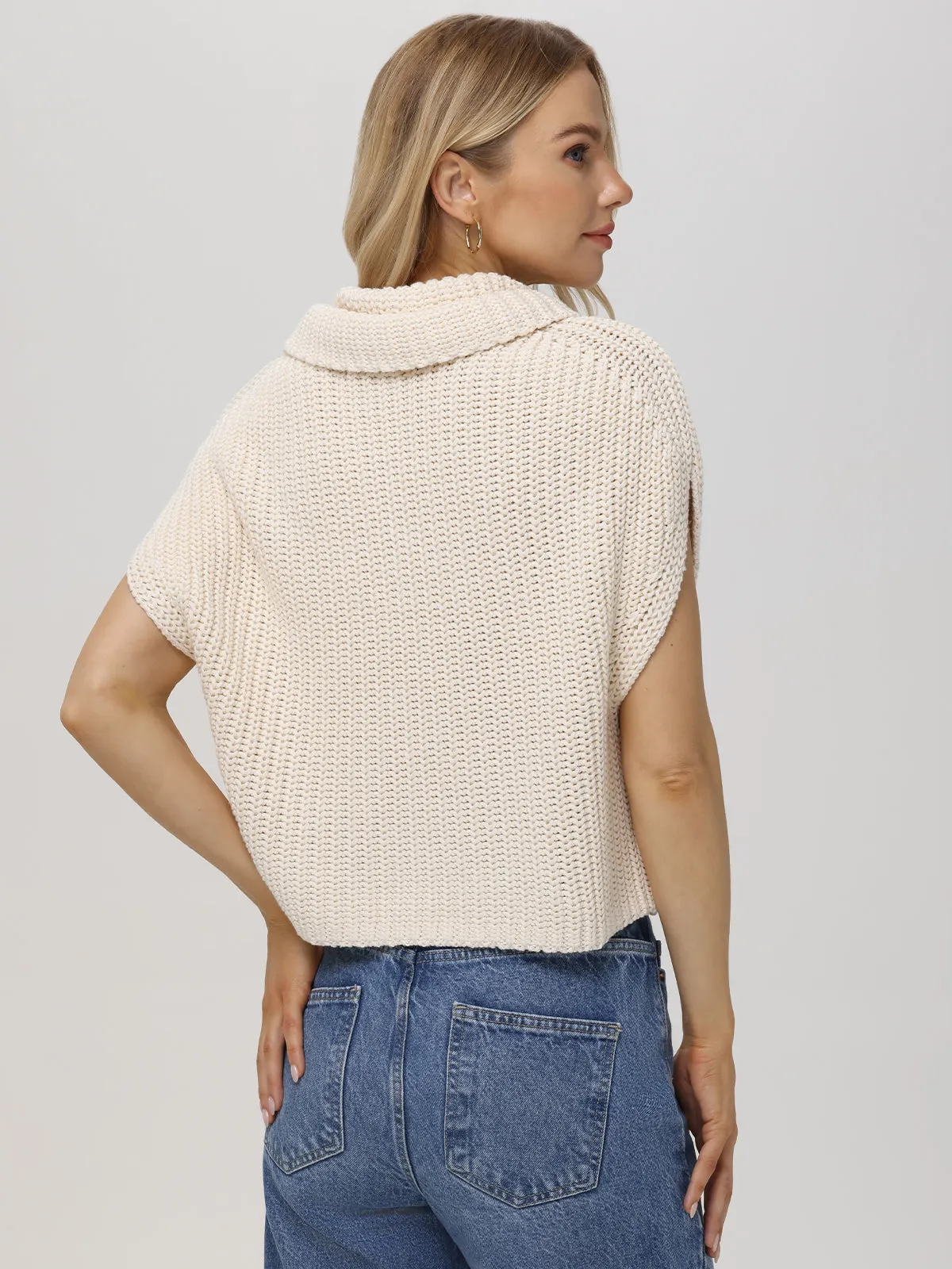 Cate: Sleeveless Turtleneck Sweater sold by 525 America product image thumbnail 3