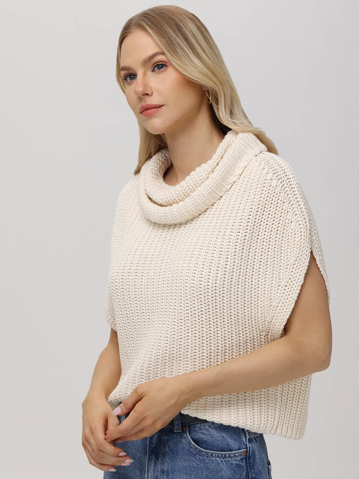 Cate: Sleeveless Turtleneck Sweater sold by 525 America product image thumbnail 2