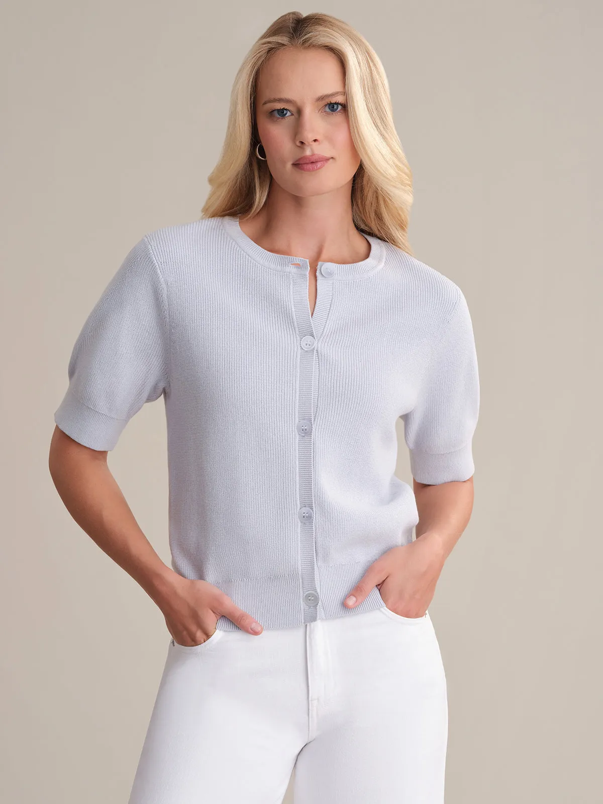 Carlota: Puff Sleeve Cotton Top sold by 525 America