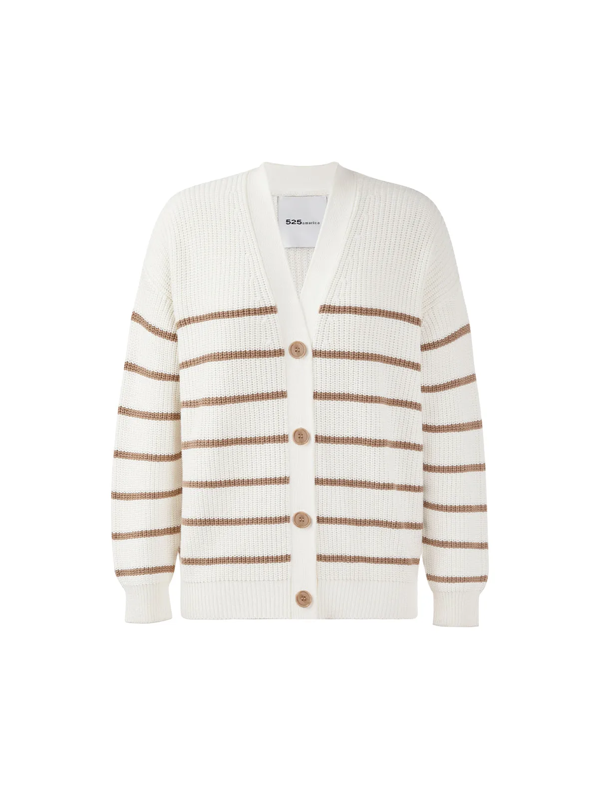 Emilia: Stripe Cotton Cocoon Cardigan sold by 525 America product image thumbnail 3