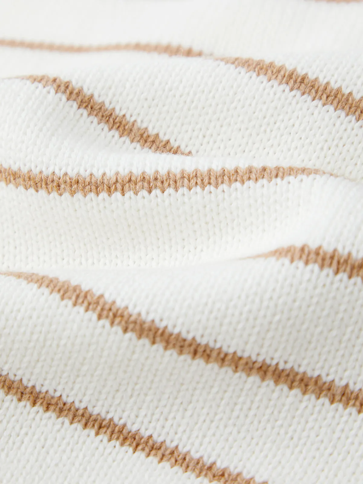 Carly: Stripe Half Button Cotton Sweater sold by 525 America product image thumbnail 5