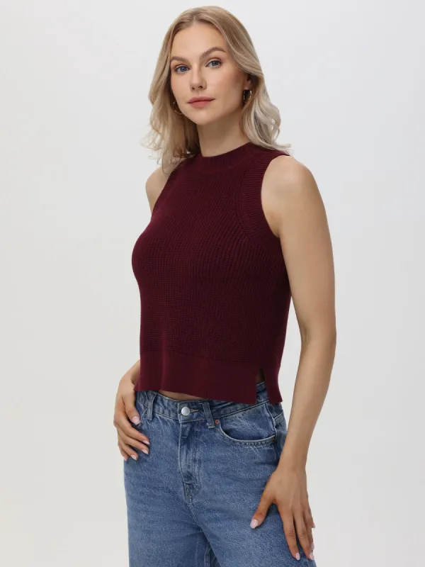 Demi: 100% Cotton High Crew Neck Tank sold by 525 America