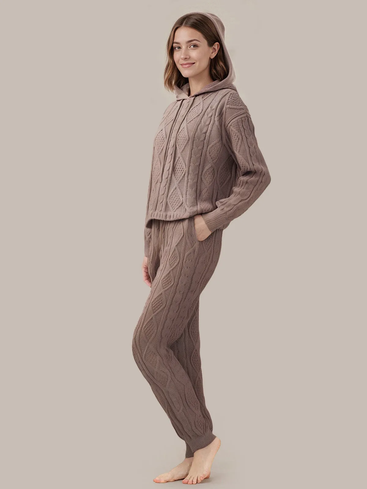 Hallie: Chenille Cable Hoodie & Jogger Set sold by 525 America product image thumbnail 2