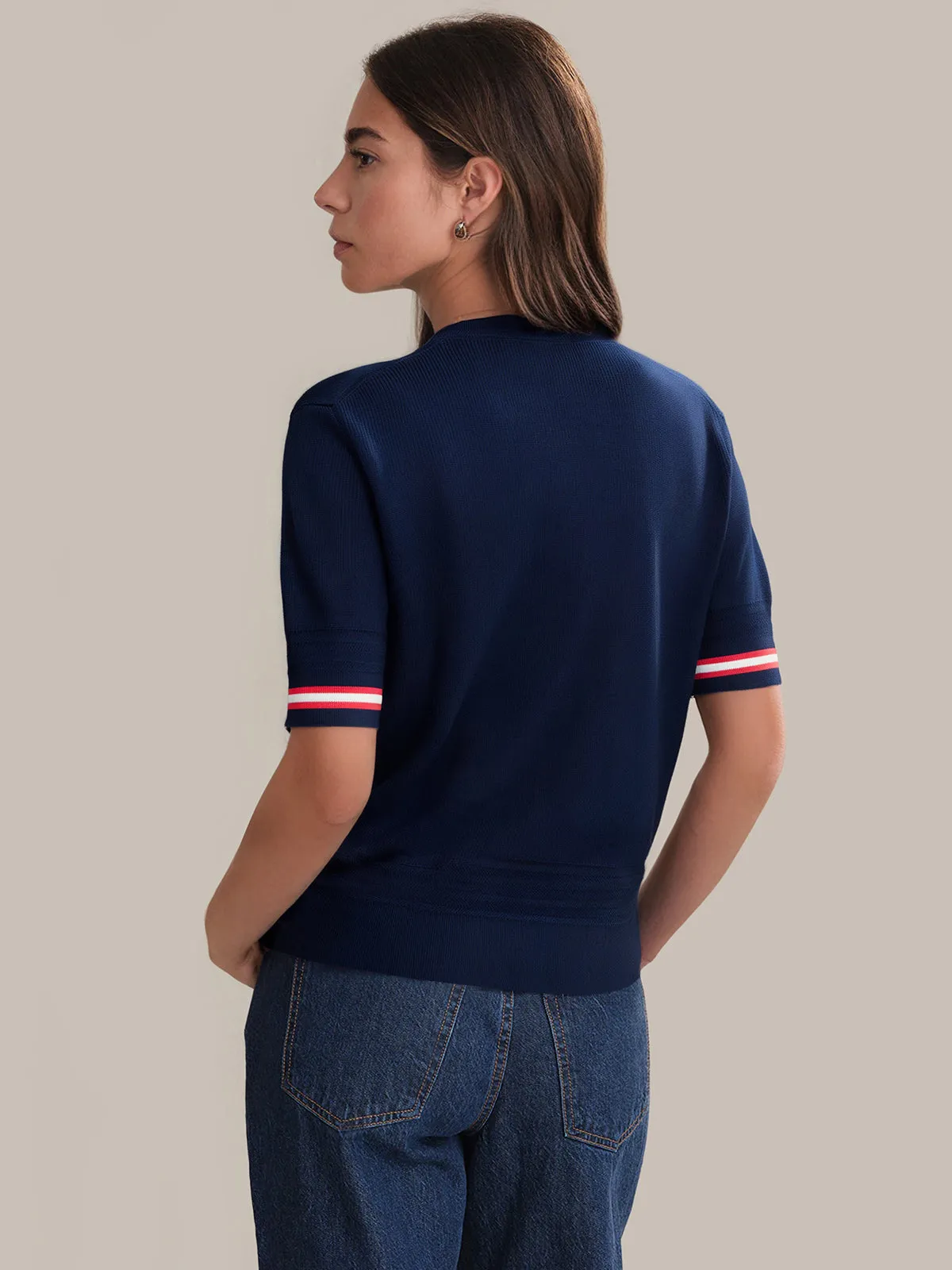 Alice: Stripe Rib Cotton Top sold by 525 America product image thumbnail 3