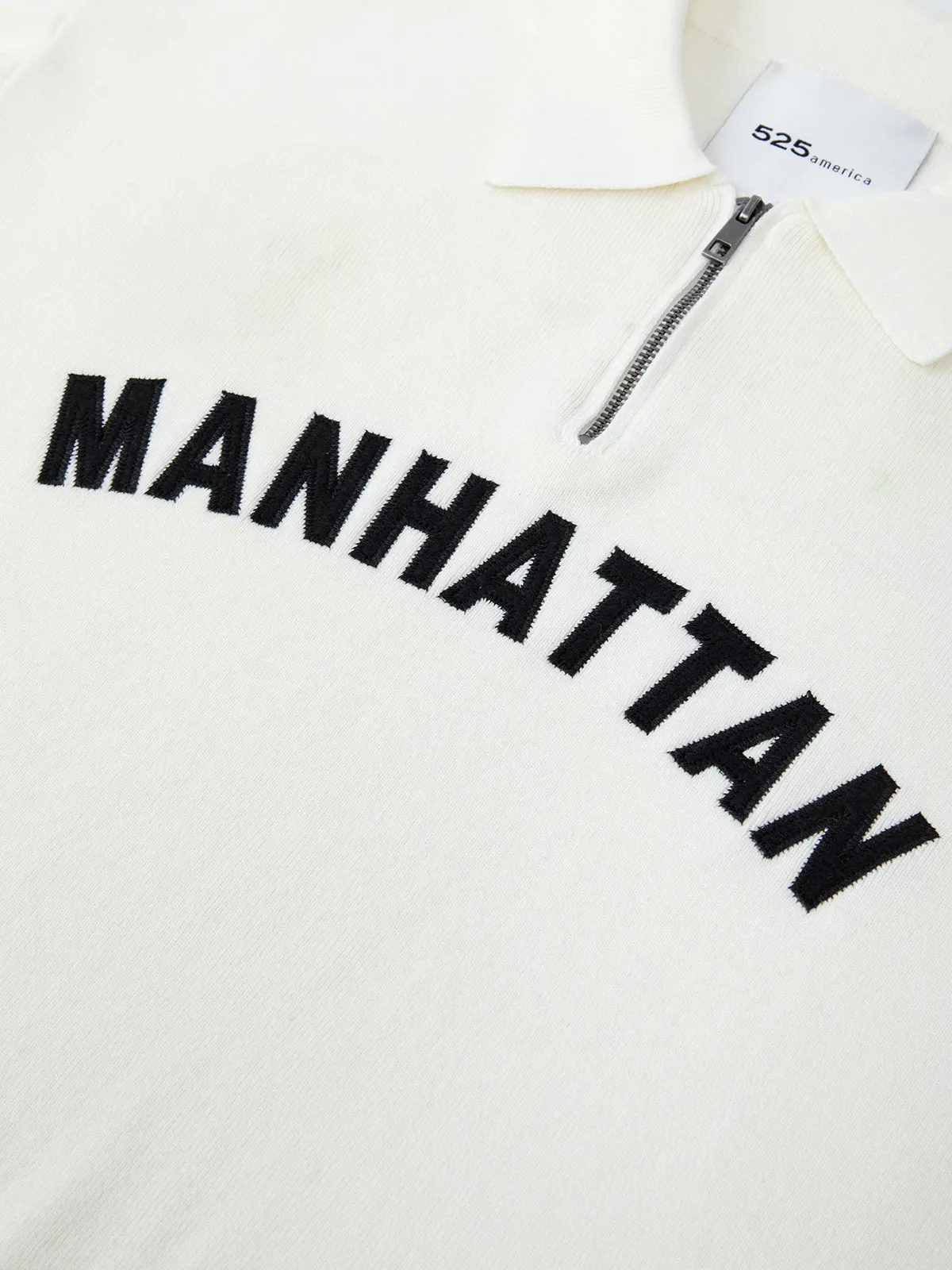 Manhattan: Cotton Zip Neck Pullover sold by 525 America product image thumbnail 4