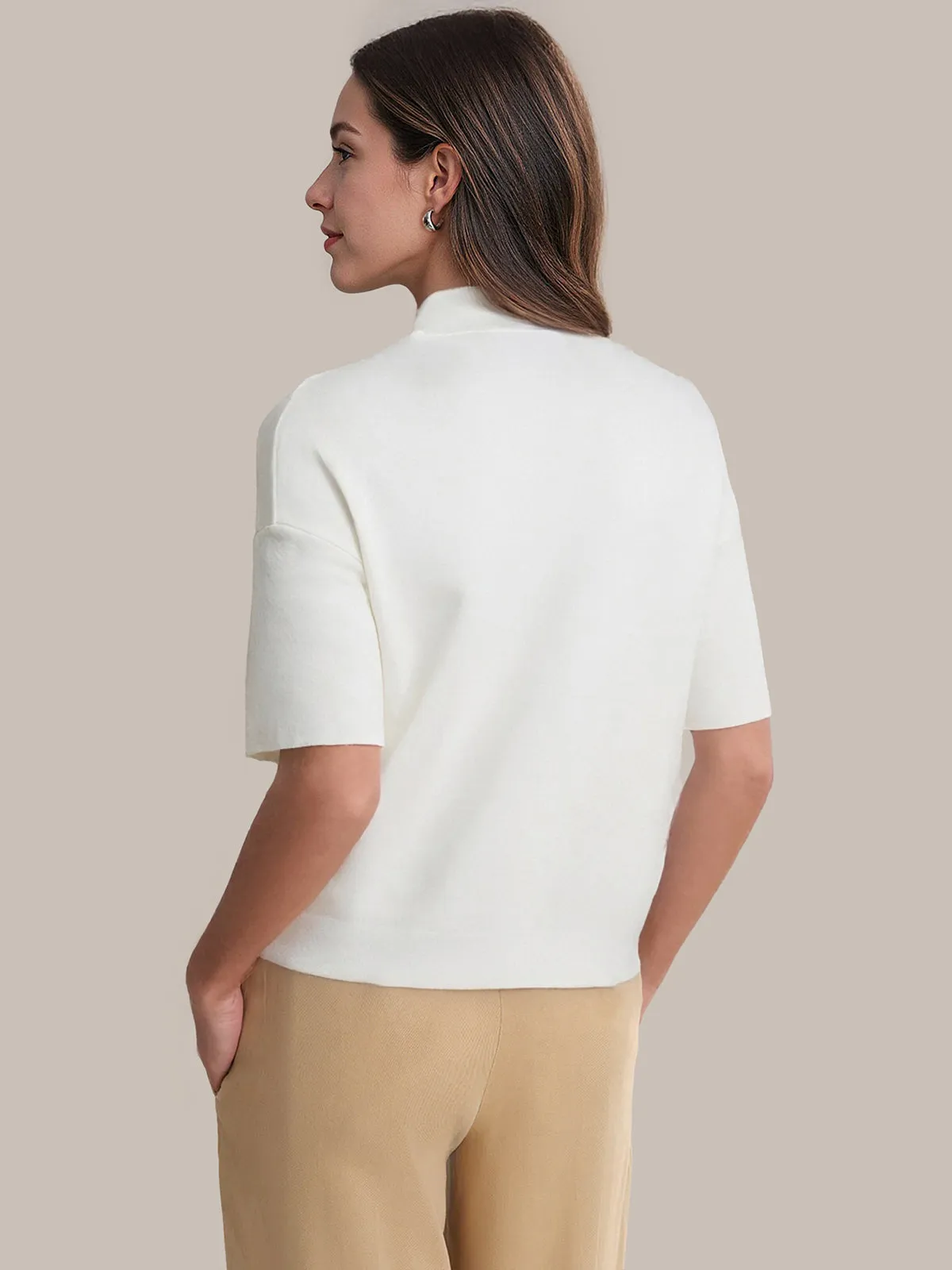 Manhattan: Cotton Zip Neck Pullover sold by 525 America product image thumbnail 3