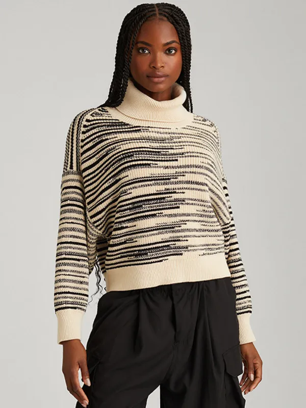 Edie: Marl Chunky Turtleneck Pullover sold by 525 America