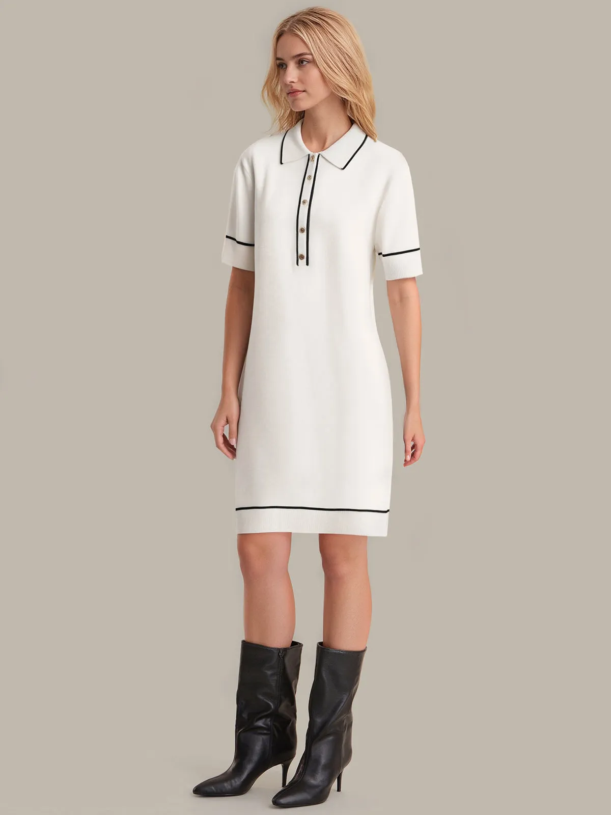 Ruby: Contrast Cotton Mini Dress sold by 525 America product image thumbnail 2