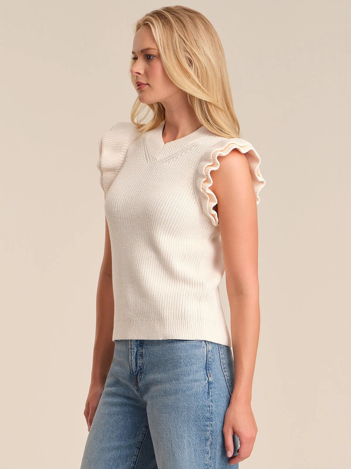 Faye: Ruffle Top sold by 525 America product image thumbnail 2