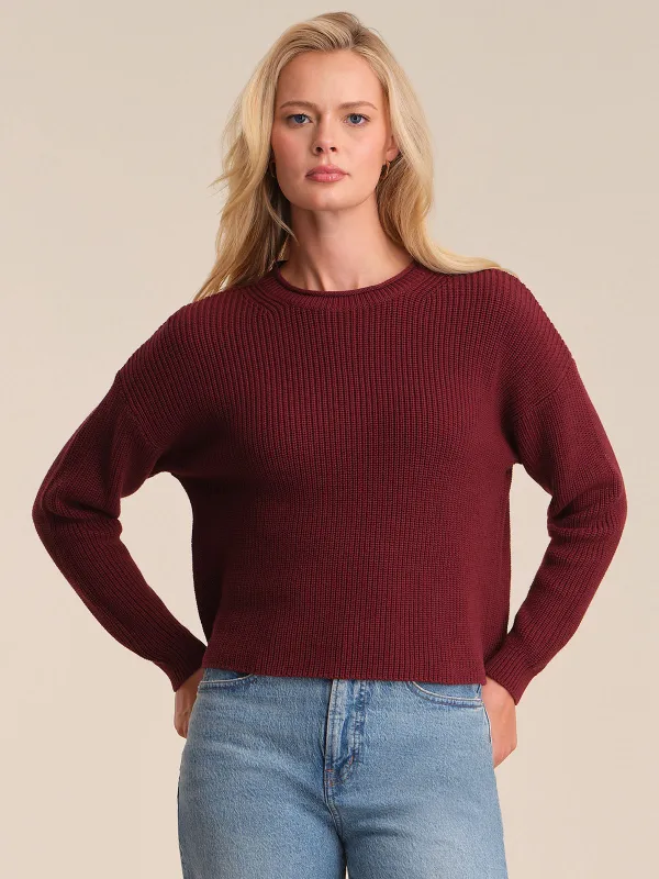 Daphne: Cropped Cotton Pullover sold by 525 America