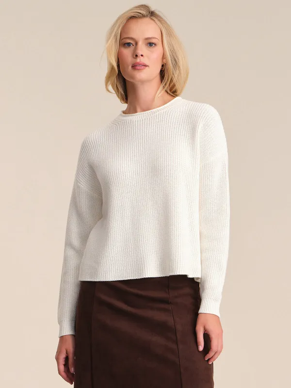 Daphne: Cropped Cotton Pullover sold by 525 America