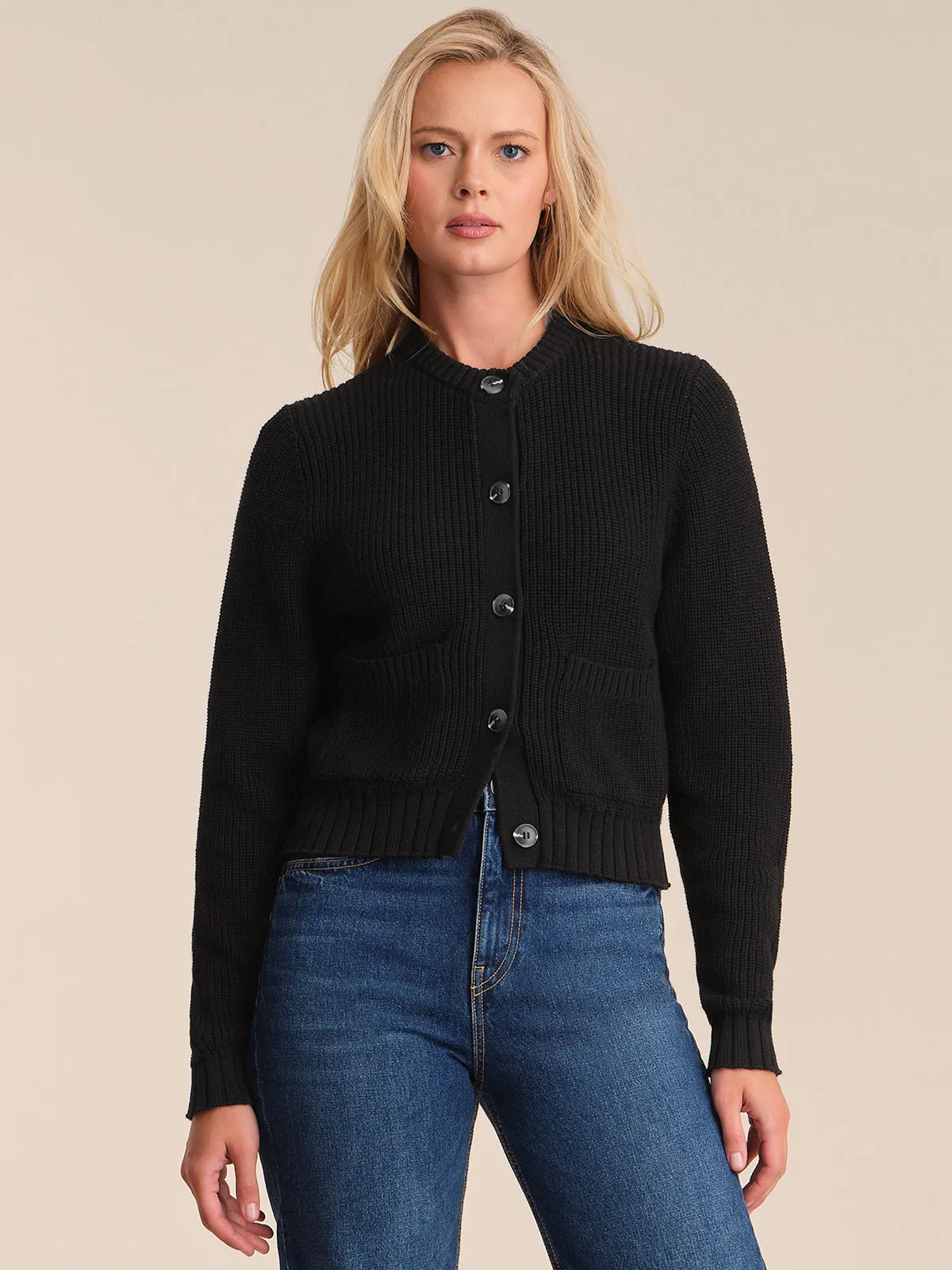 Palmer: Crewneck Cotton Cardigan sold by 525 America