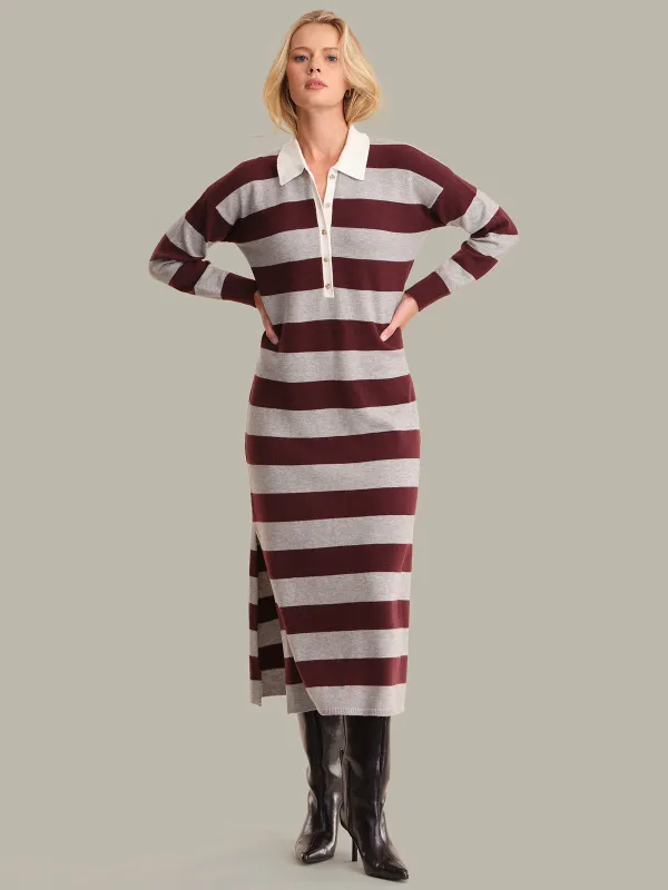 Ruthie: Rugby Stripe Maxi Dress sold by 525 America