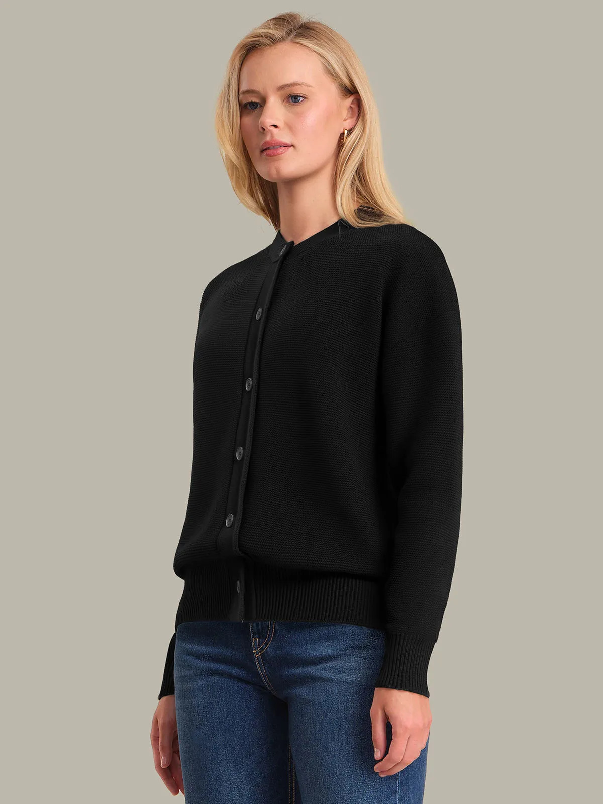 Emy: Crewneck Cotton Cardigan sold by 525 America product image thumbnail 2