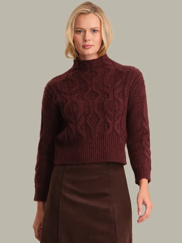 Grace: Cable Funnel Neck Pullover sold by 525 America