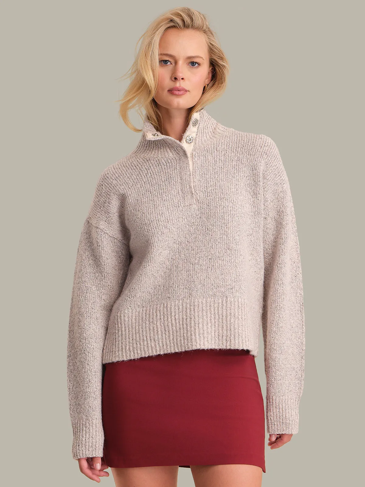 Nova: Snap Front Henley Sweater sold by 525 America