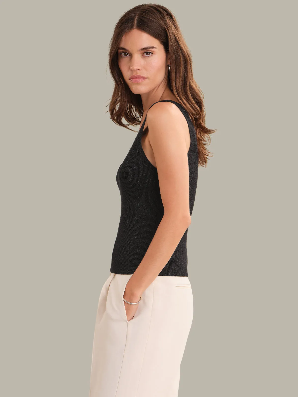 Opal: Rib V-Neck Tank sold by 525 America product image thumbnail 2