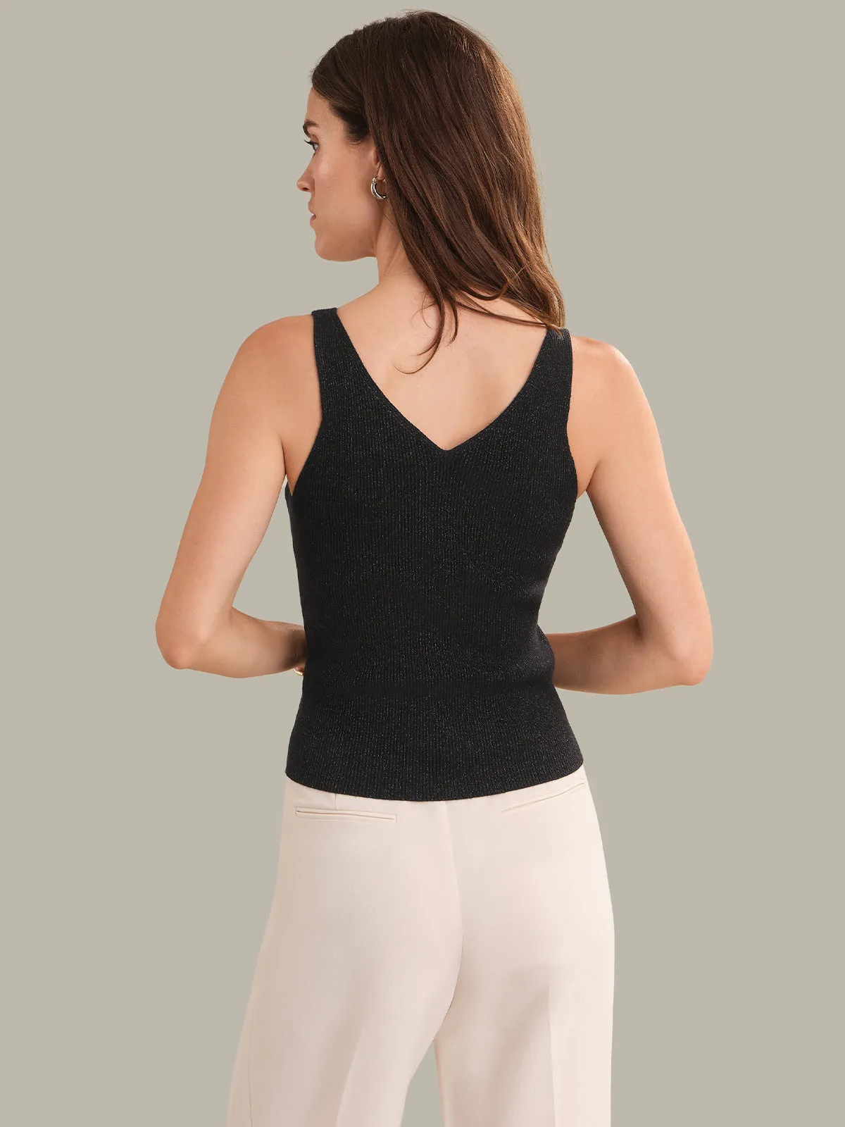 Opal: Rib V-Neck Tank sold by 525 America product image thumbnail 3