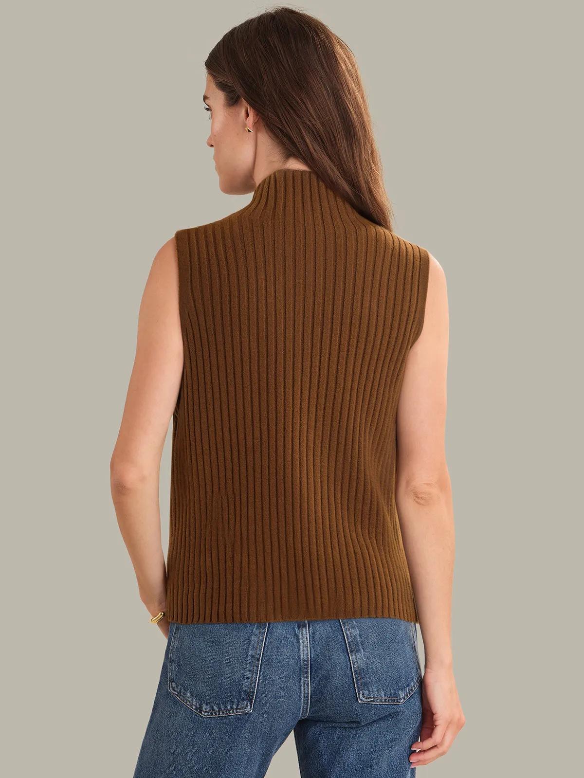 Ember: Ribbed Mock Neck Sweater Tank sold by 525 America product image thumbnail 3