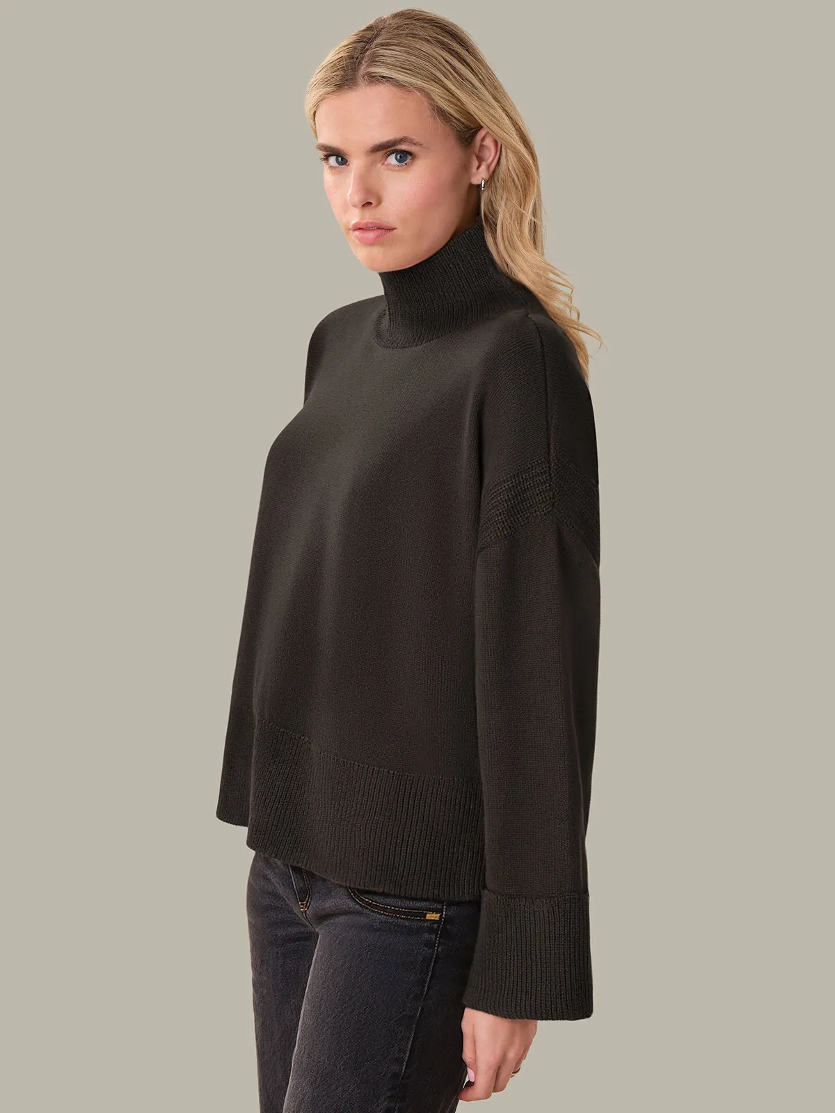 Hazel: Turtleneck Cotton Sweater sold by 525 America product image thumbnail 2