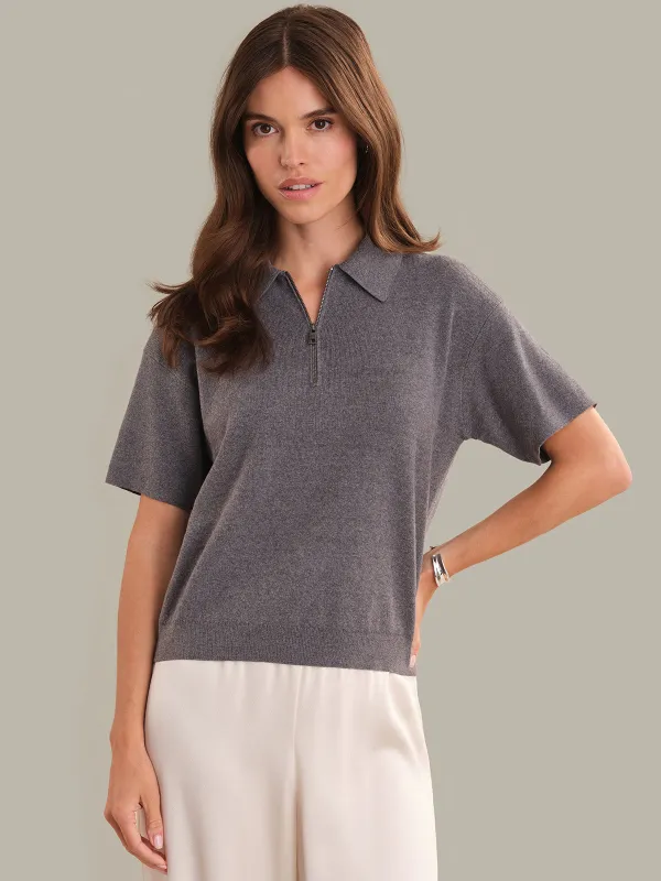 Wren: Cotton Quarter-Zip Polo Pullover sold by 525 America