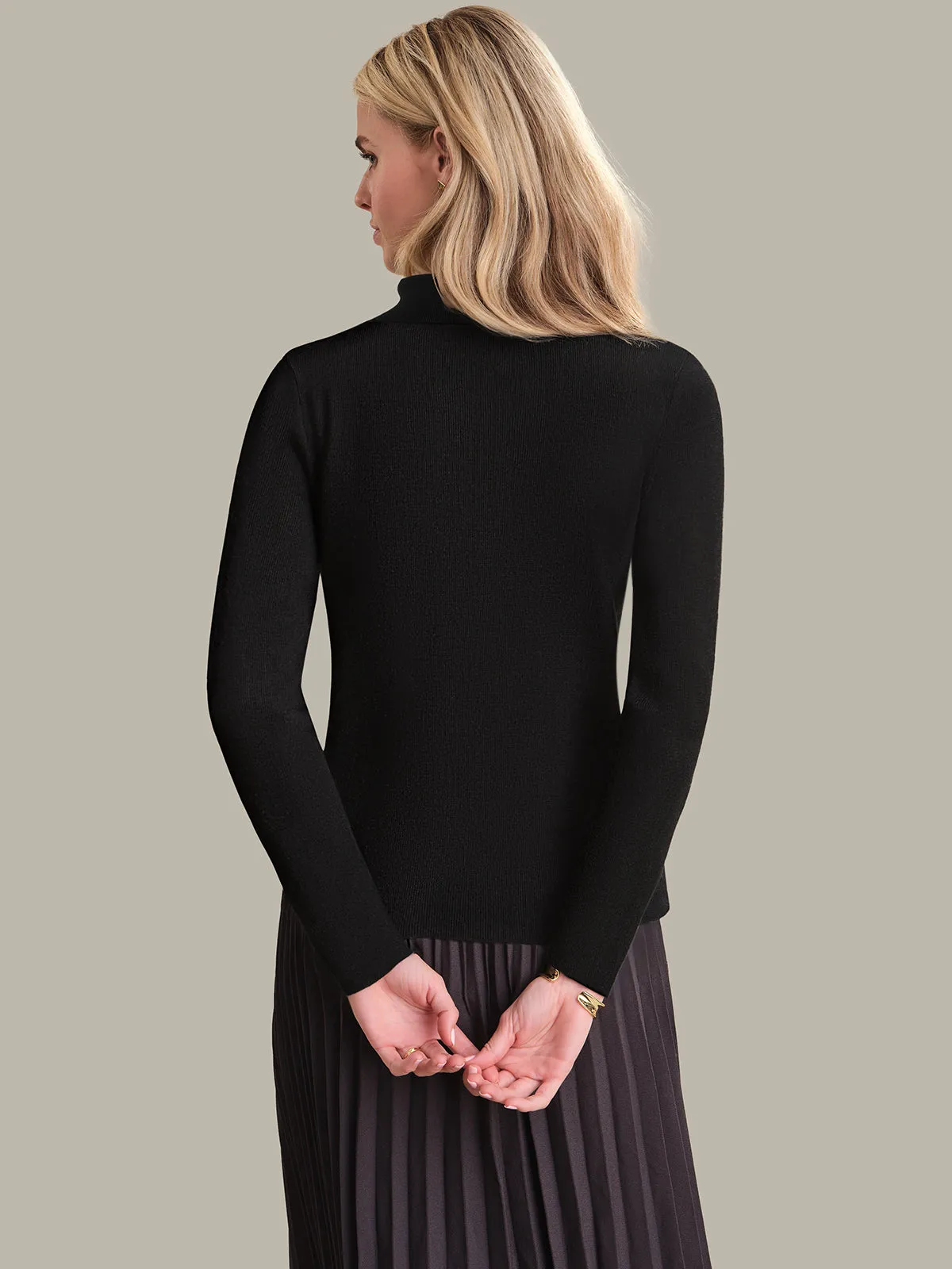 Rowan: Silk Blend Turtleneck sold by 525 America product image thumbnail 3