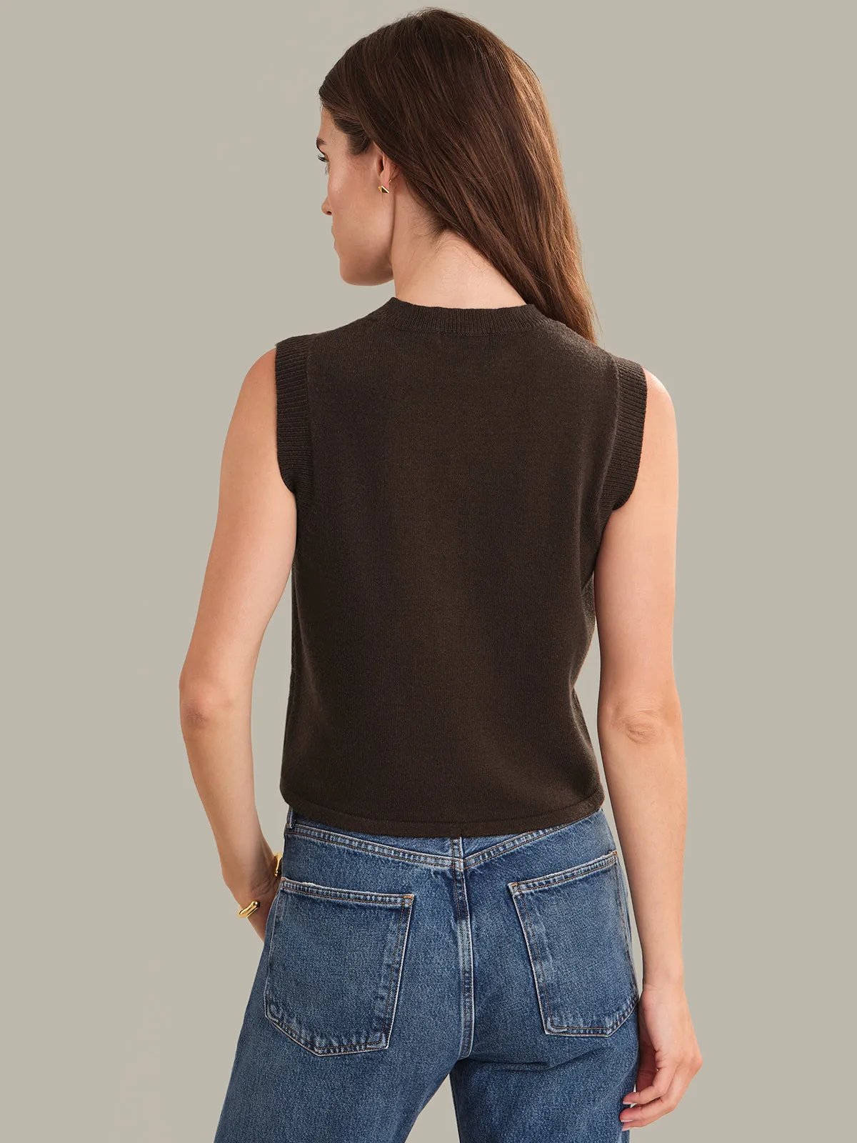 Avery: Metal Button Crewneck Sweater Vest sold by 525 America product image thumbnail 3