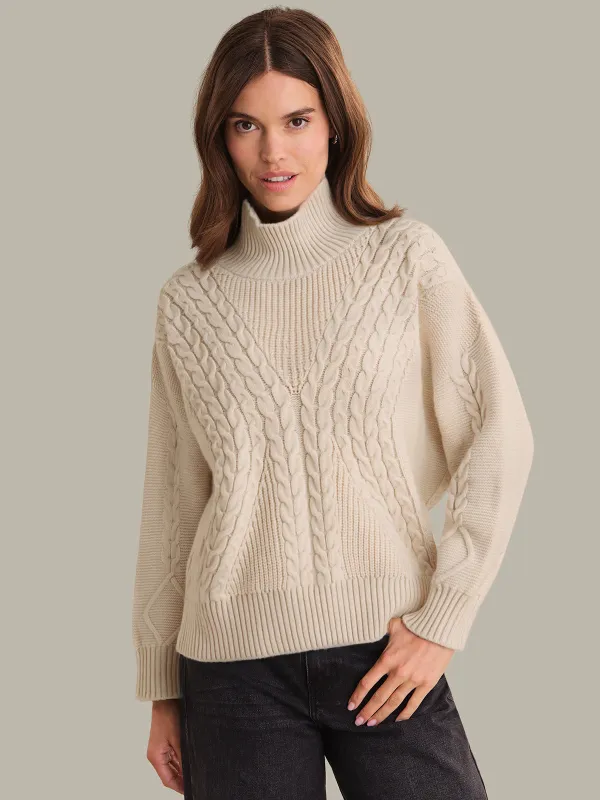 Camille: Cashmere Blend Turtleneck Sweater sold by 525 America
