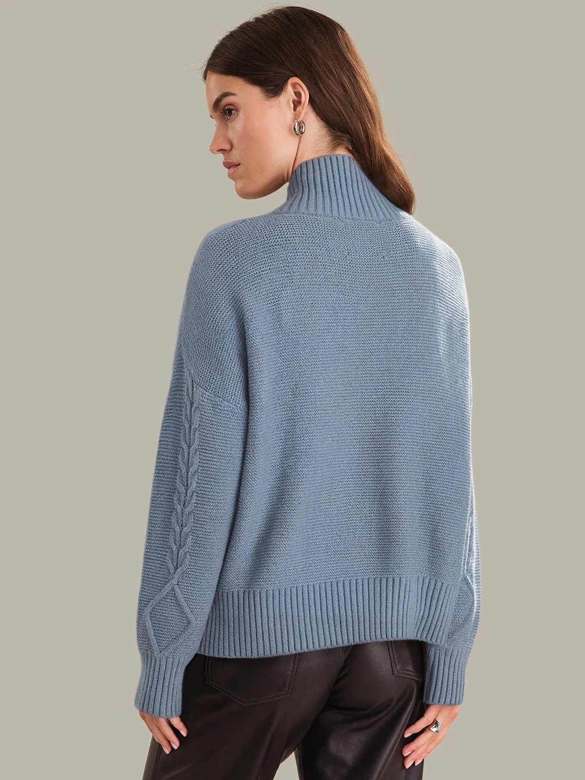 Camille: Cashmere Blend Turtleneck Sweater sold by 525 America product image thumbnail 3