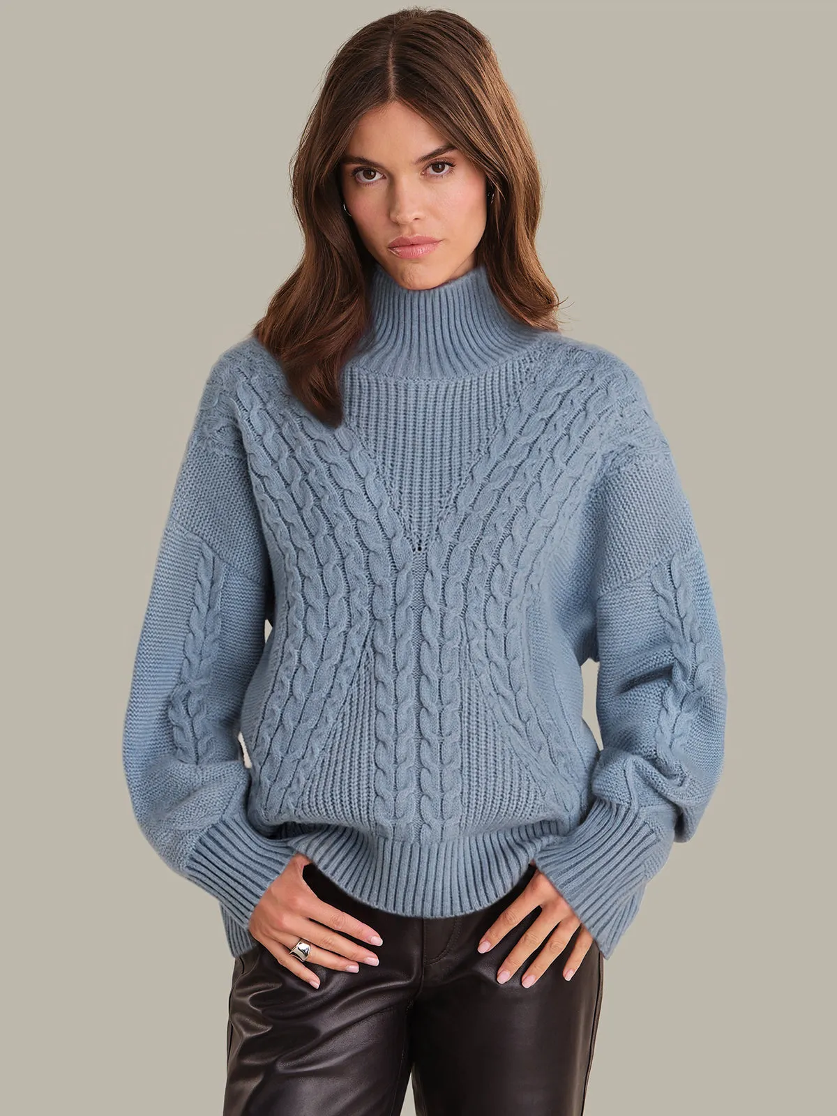 Camille: Cashmere Blend Turtleneck Sweater sold by 525 America product image thumbnail 4