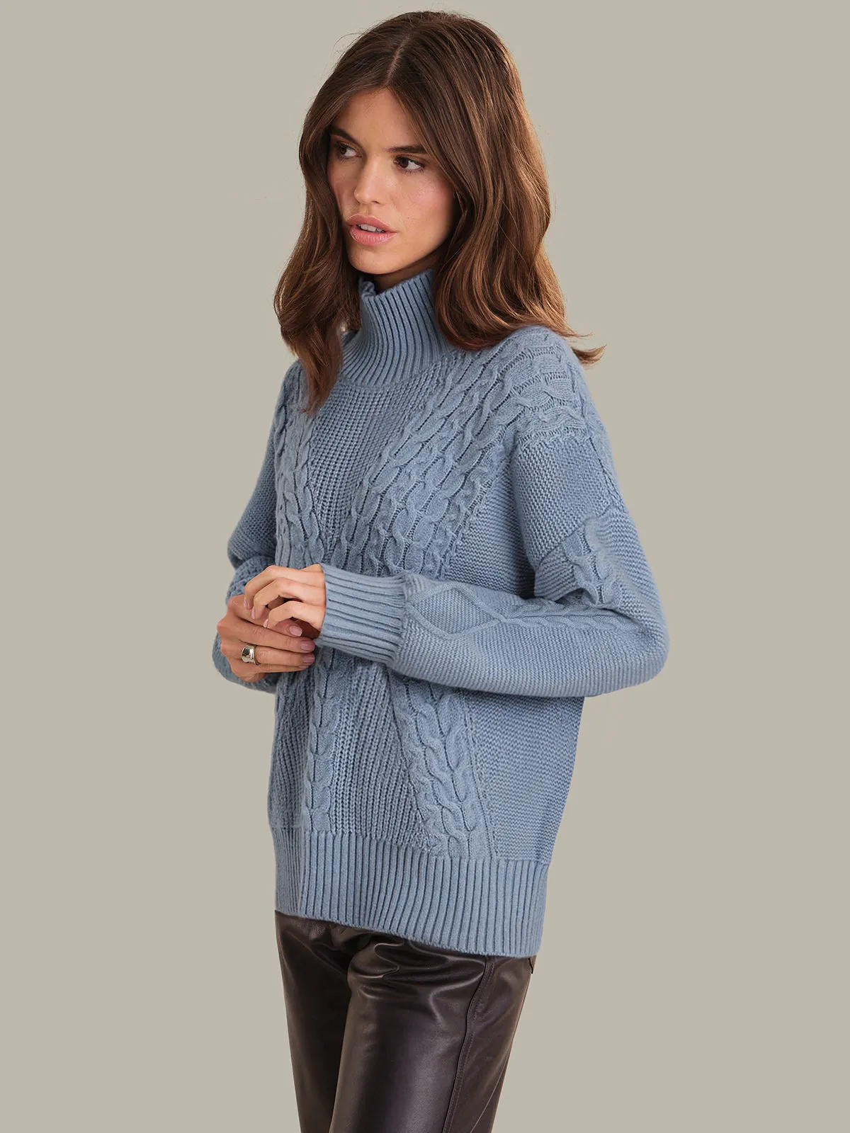 Camille: Cashmere Blend Turtleneck Sweater sold by 525 America product image thumbnail 2